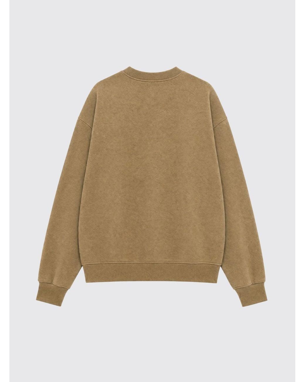 Barrow Natural Relaxed Fit Cotton Crewneck Sweatshirt With Teddy Bear Print for men