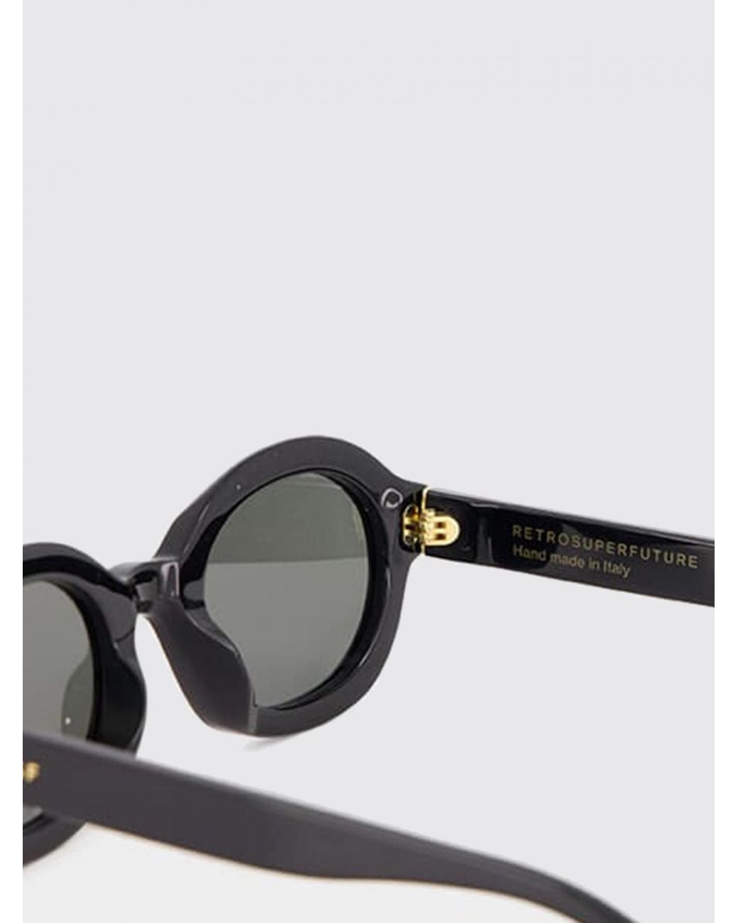 Retrosuperfuture Gray Small Oval-Frame Acetate Sunglasses for men