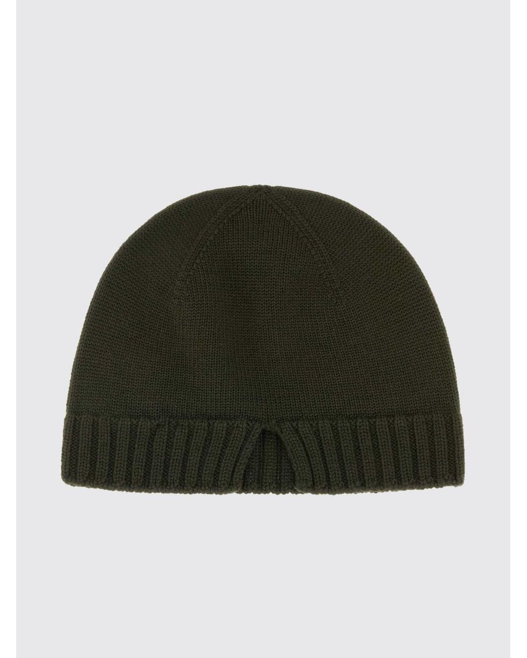 Bottega Veneta Green Ribbed Wool Beanie Hat With A Classic Cuffed Design for men