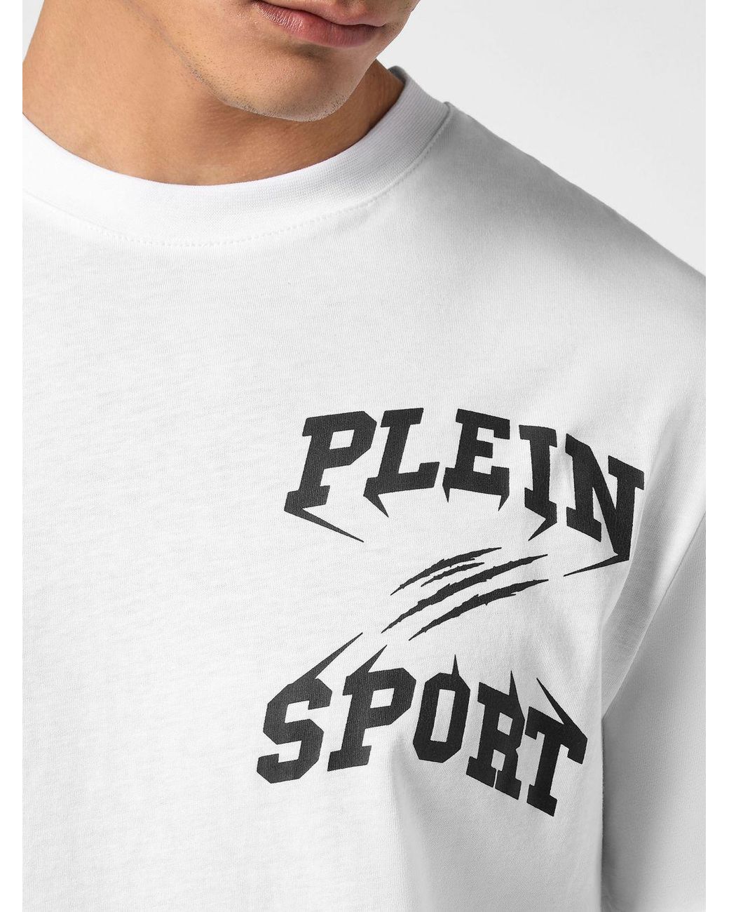 Philipp Plein White Cotton Jersey T-Shirt With Crew Neck And Back Logo for men