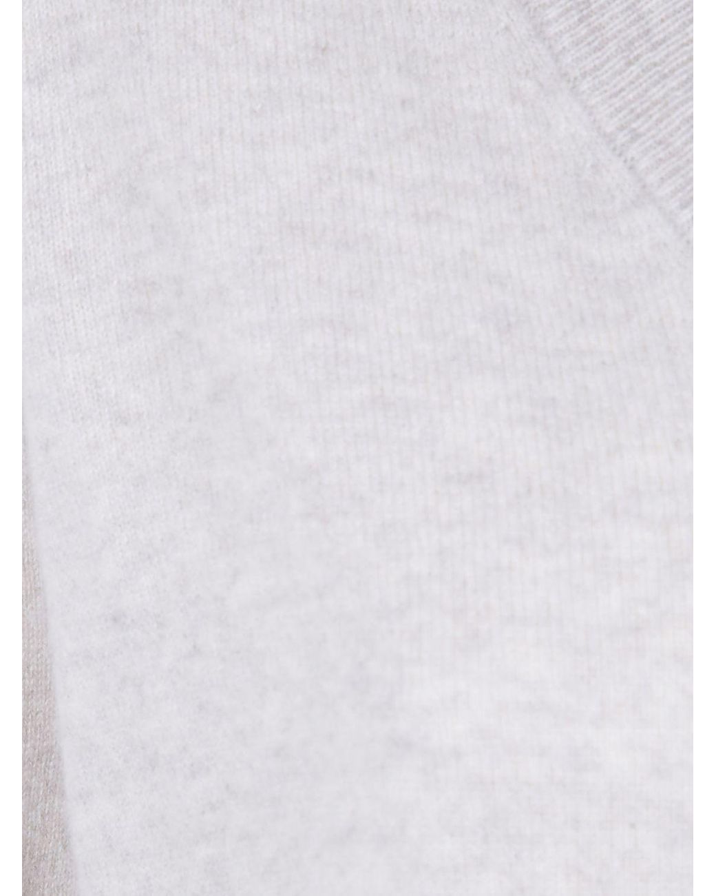Kujten Gray V-Neck 100% Cashmere Jumper With Long Sleeves And Ribbed Trims