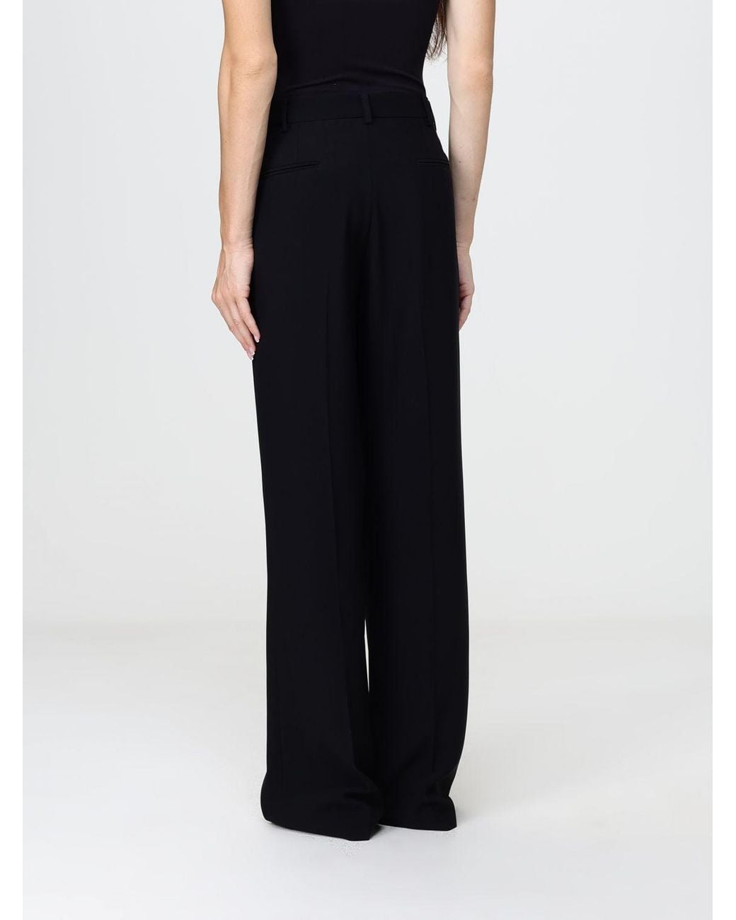 N°21 Black High-Waisted Palazzo Trousers