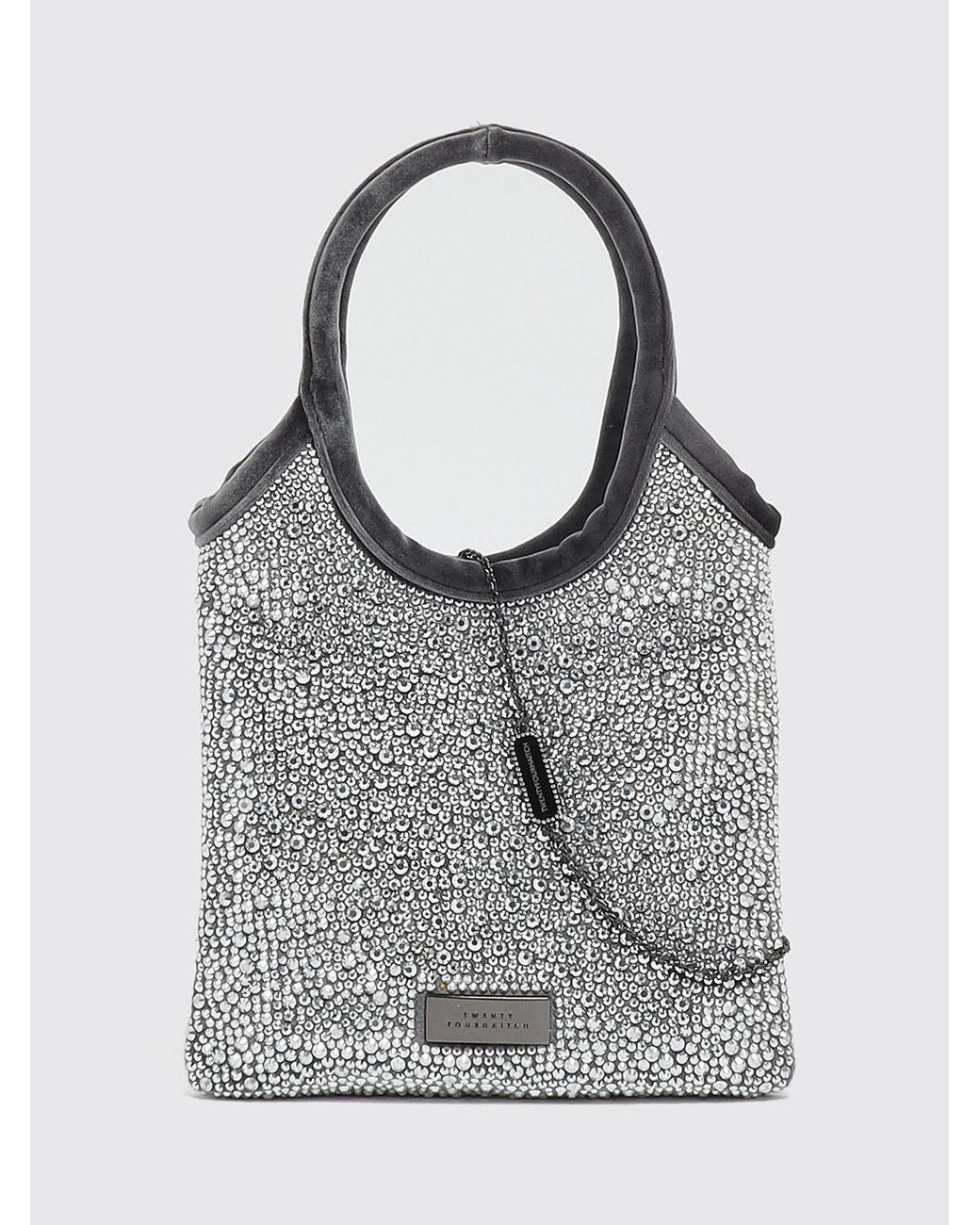 Twentyfourhaitch Gray Shoulder Bag