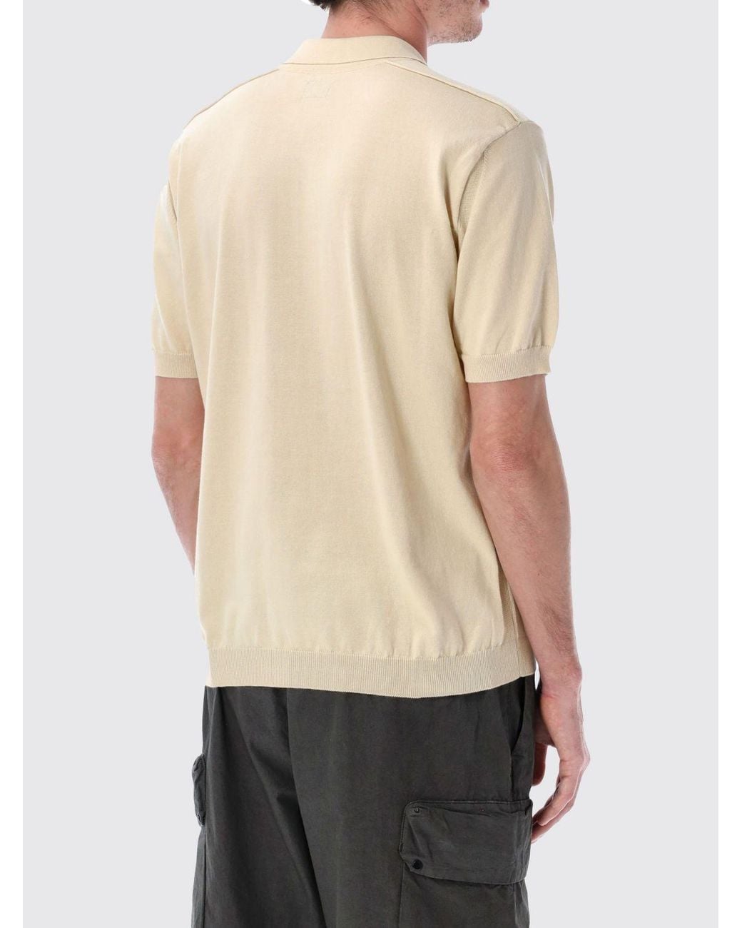 C P Company Natural Cotton Polo Shirt for men