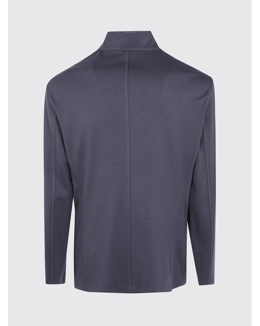 Emporio Armani Blue Slim Fit Double-Breasted Short Jacket for men