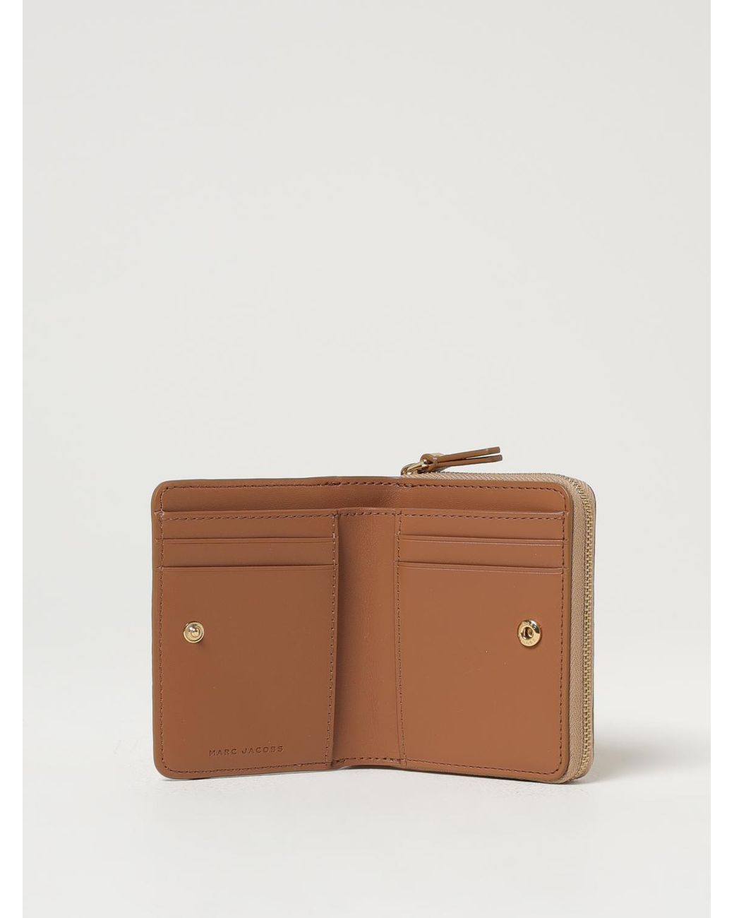 Marc Jacobs Natural Mini Compact Leather Wallet