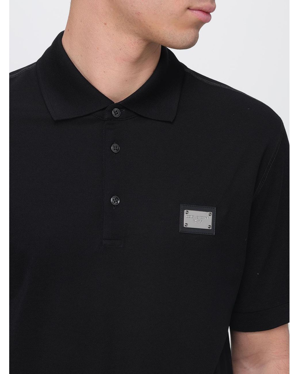 Dolce & Gabbana Black Dolce &Amp Gabbana Cotton Polo Shirt for men