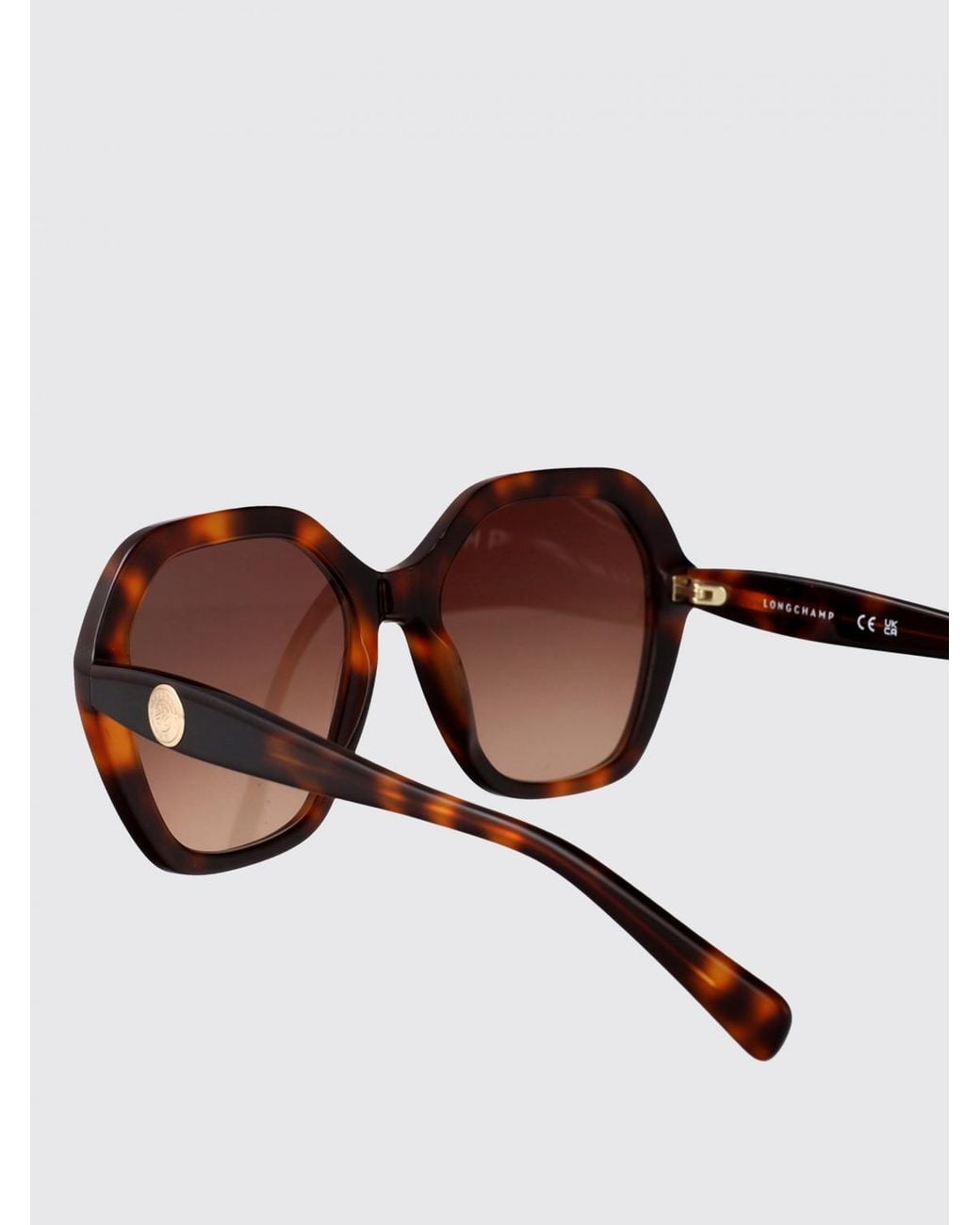 Longchamp White Oversized Irregular-Shaped Sunglasses