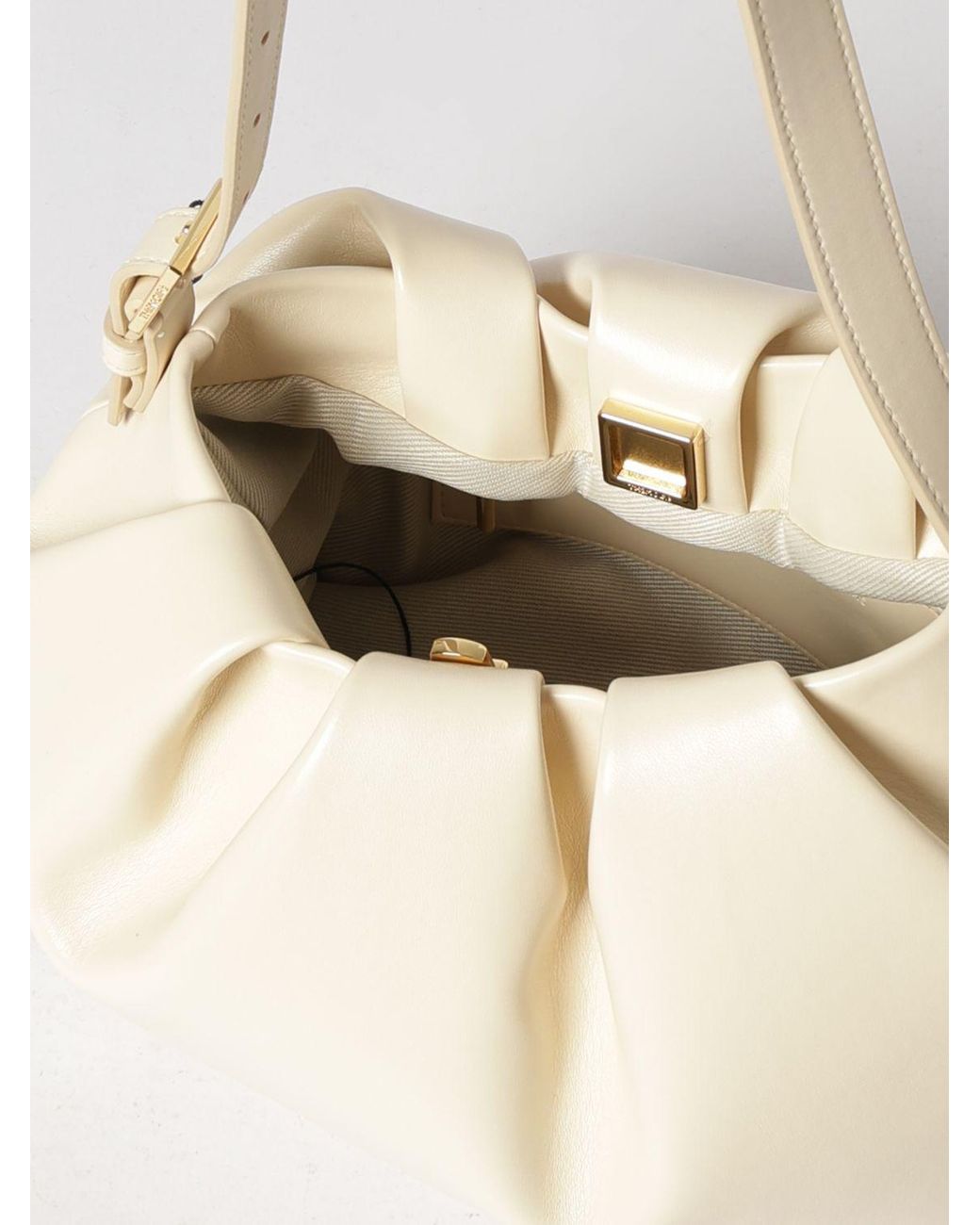 THEMOIRÈ Natural ThemoirÈ Draped Vegan Leather Athena Bag
