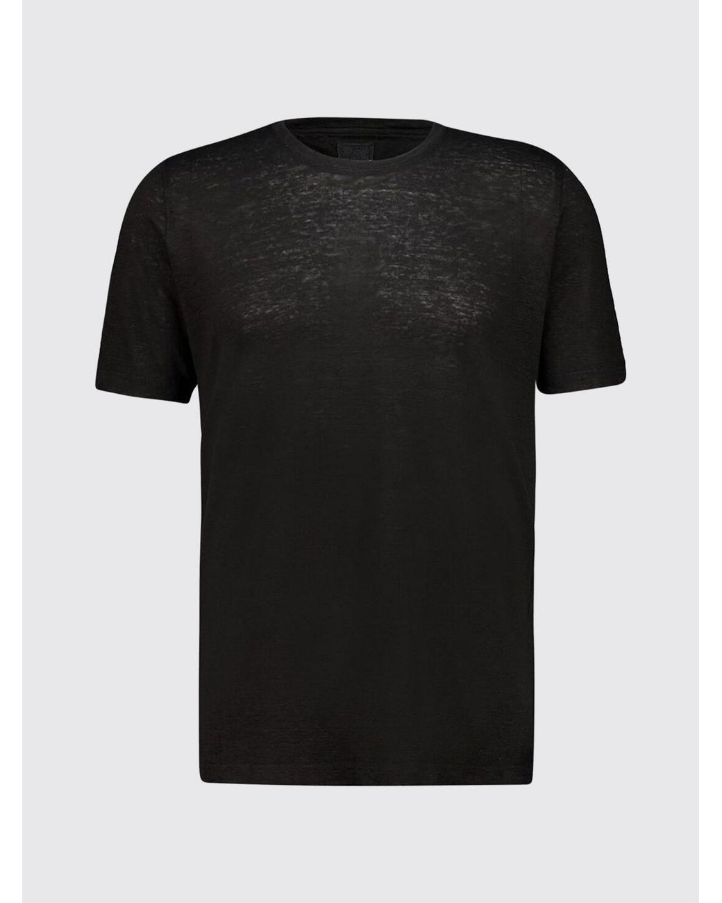 T-Shirt Basic di 120% Lino in Black da Uomo