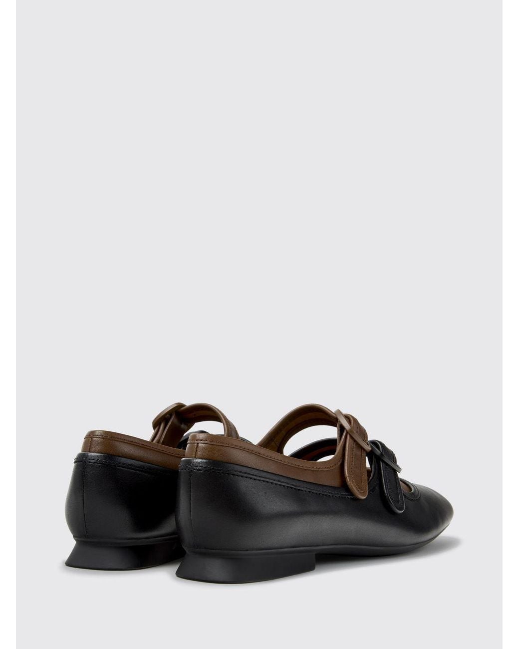Camper White Casi Myra Bicolor Mary Jane Flats With Double Strap
