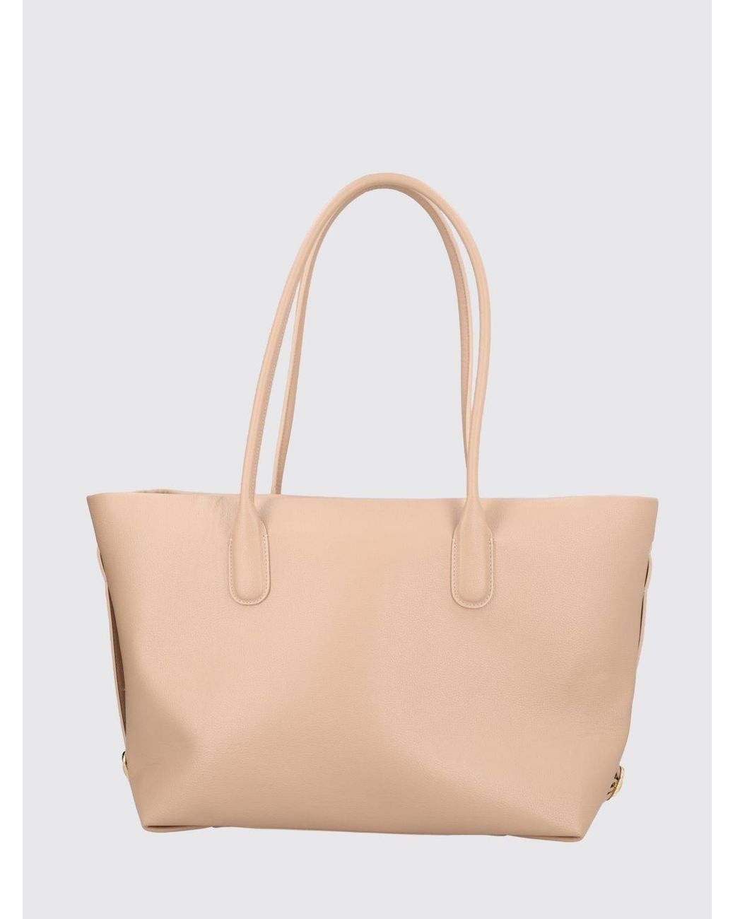 THEMOIRÈ Natural ThemoirÈ Tallia Recycled Leather Shoulder Bag With Double Tubular Handle