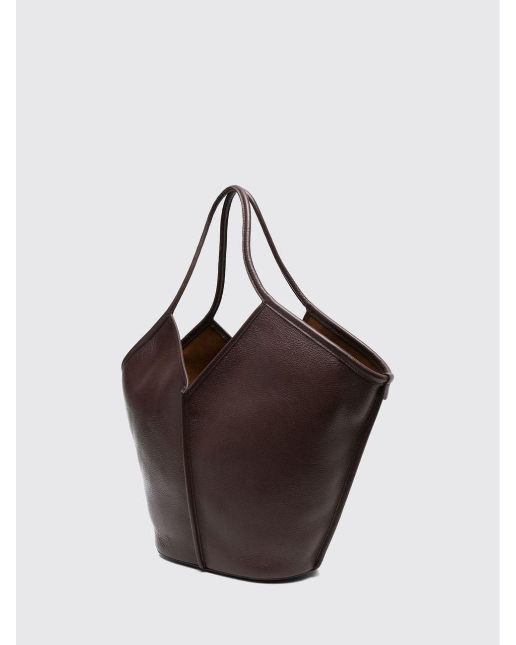Hereu Brown Calella Distressed Calfskin Tote Bag With Inner Pouch