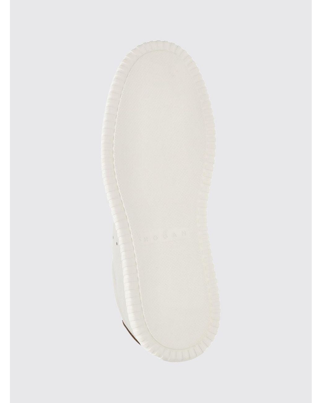Hogan Natural Ivory Smooth Leather Low-Top Sneakers for men
