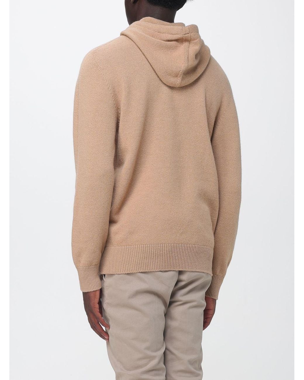 Laneus Natural Relaxed Fit Knit Hoodie for men