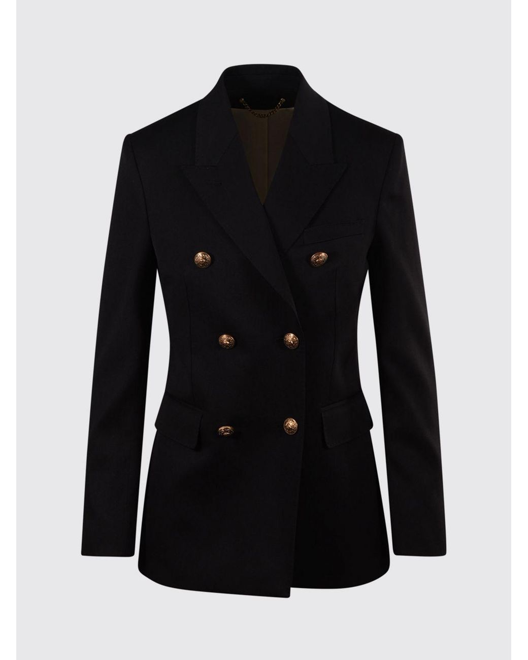 Golden Goose Deluxe Brand Blue Double-Breasted Virgin Wool Blazer With Metal Buttons
