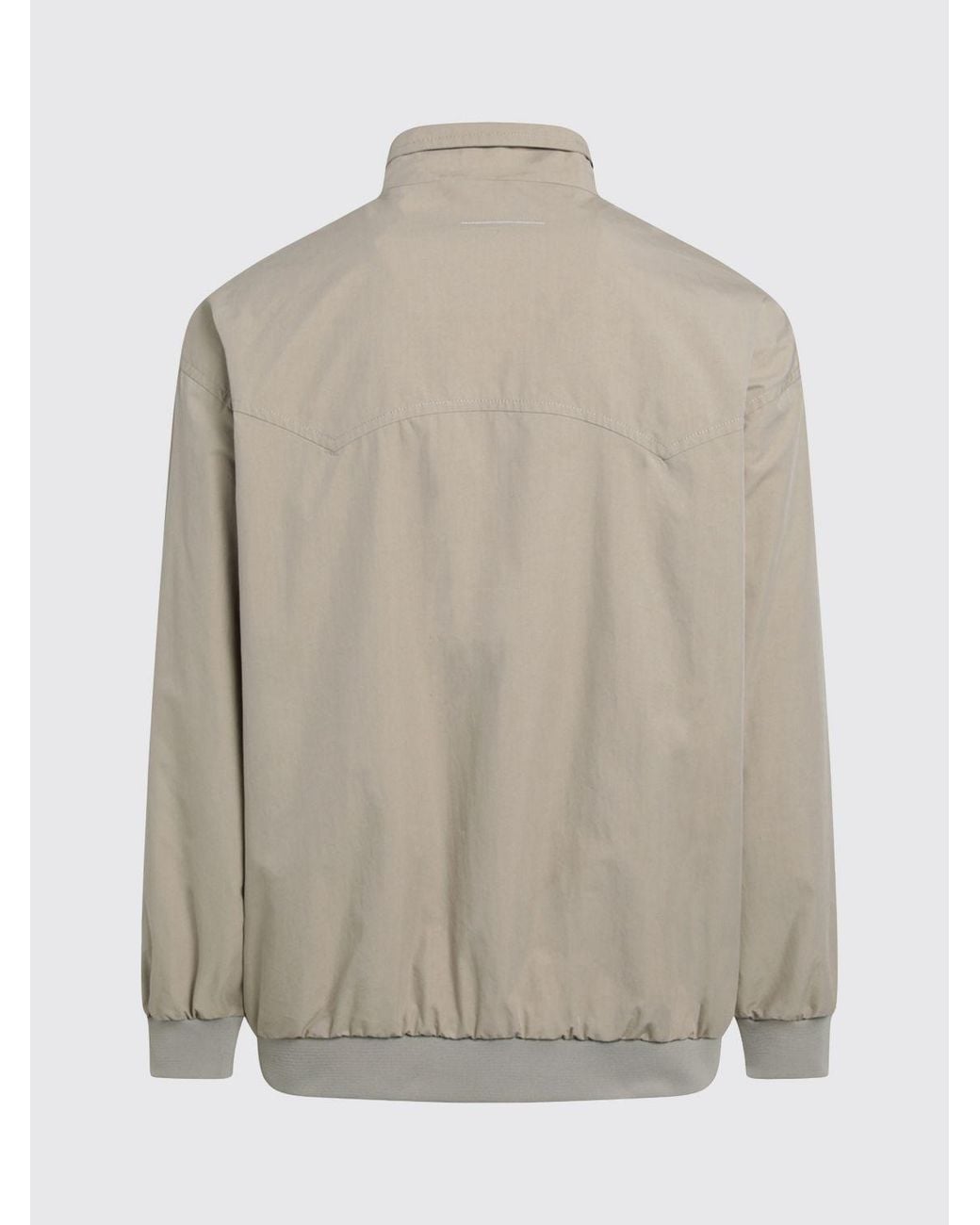 MM6 by Maison Margiela Natural Cutaway Collar Cotton Bomber Jacket for men