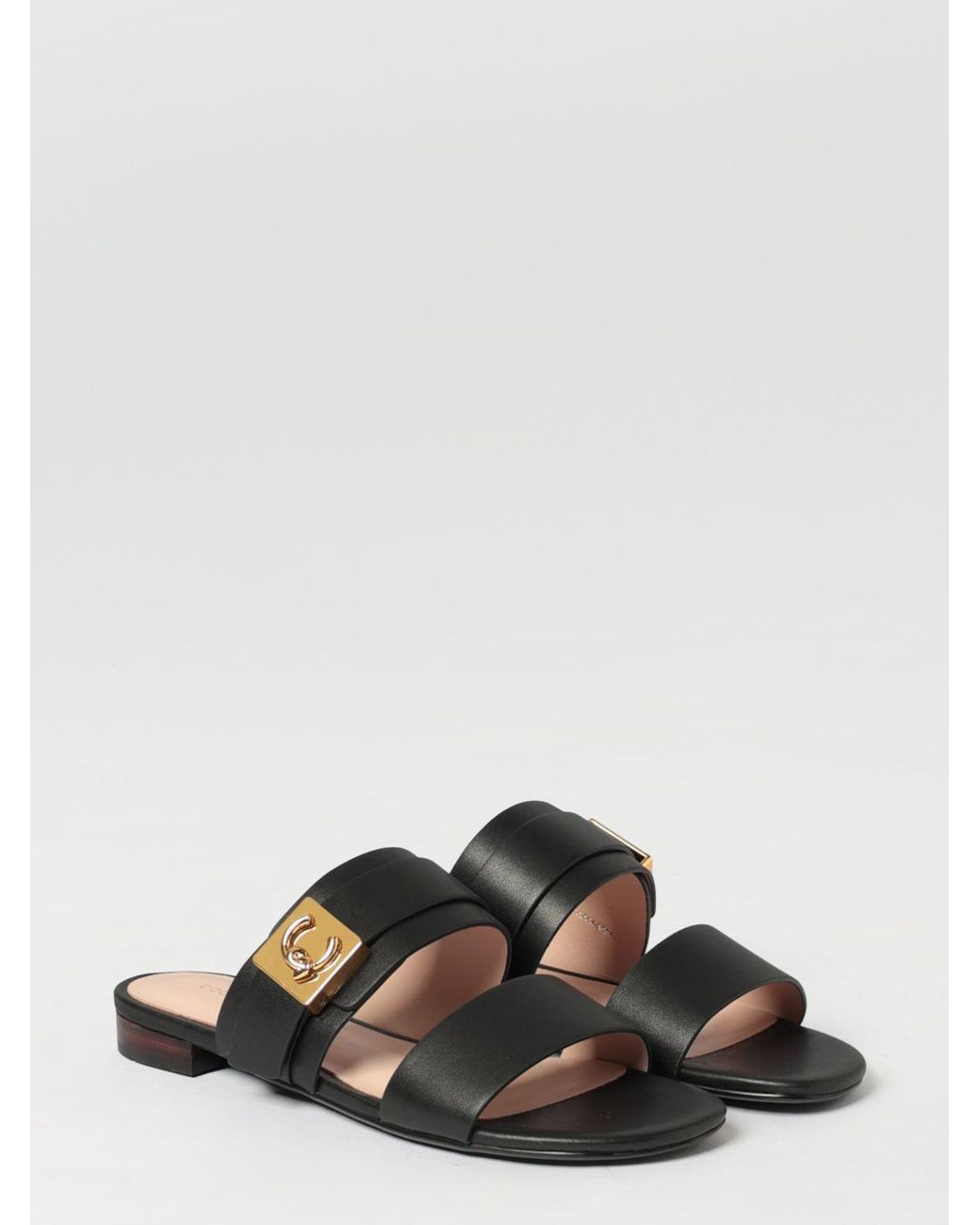 Coccinelle White C-Me Lock Leather Sandal