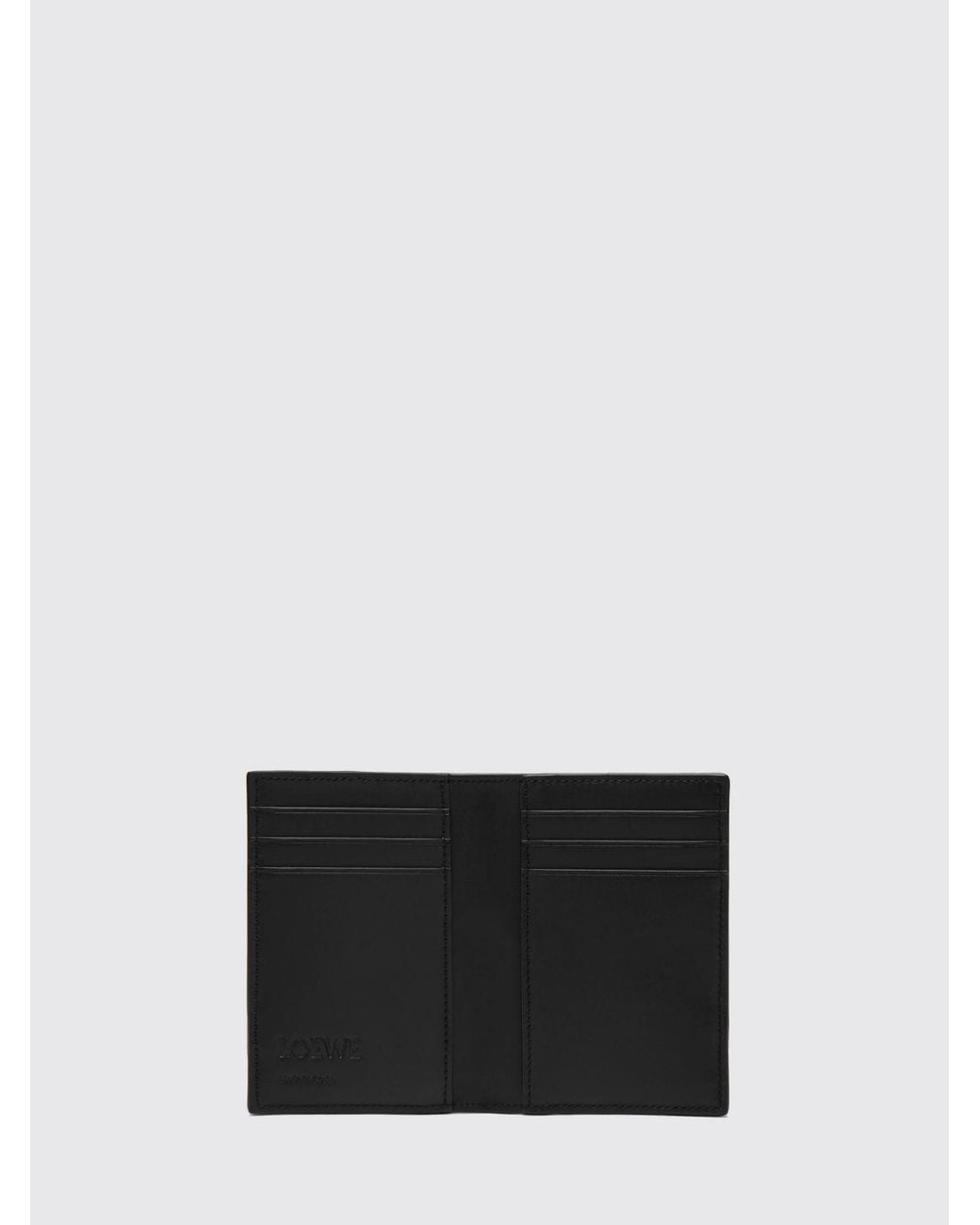 Loewe White Puzzle Smooth Calfskin Leather Bifold Card Holder for men