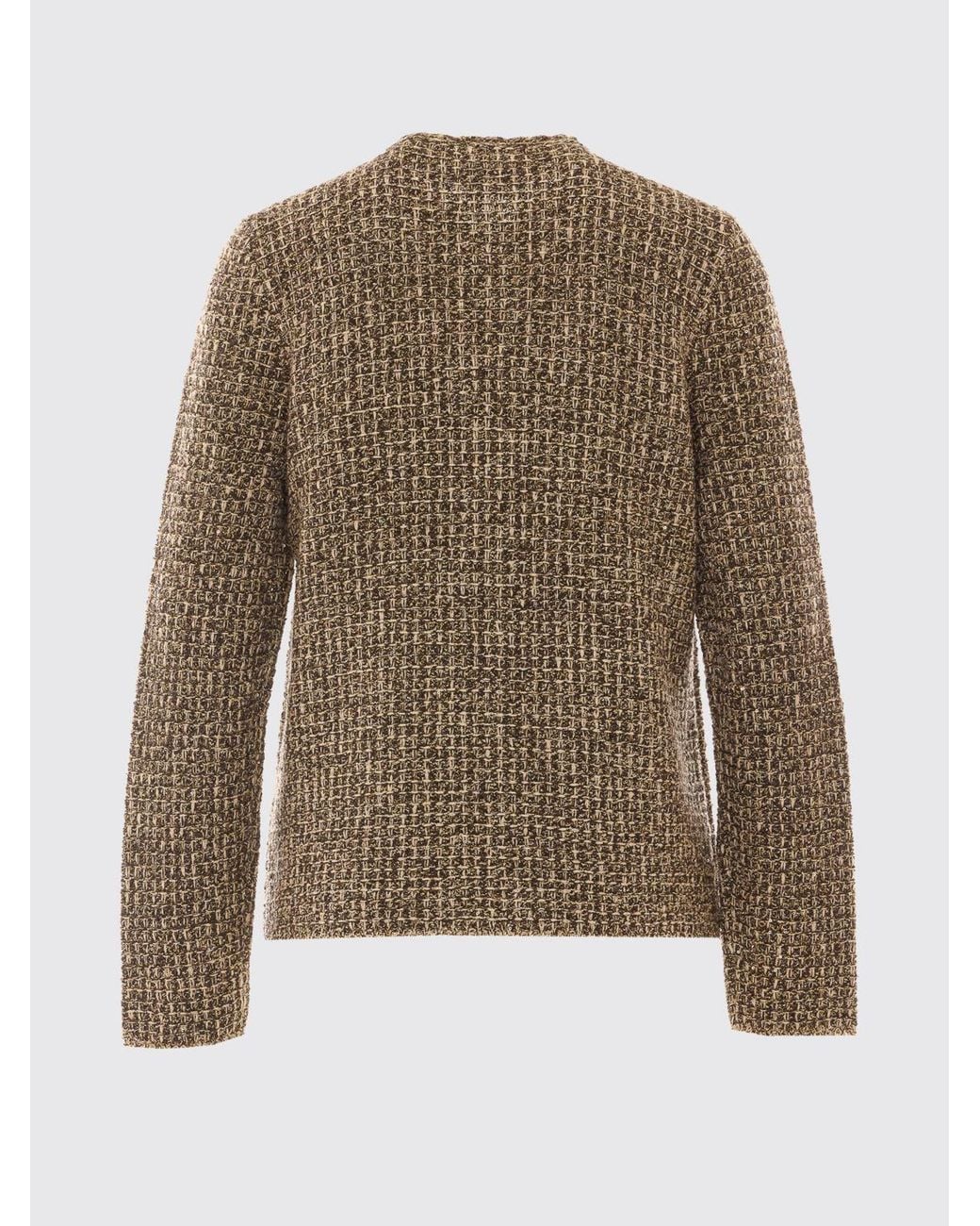 Fabiana Filippi Brown Slim Fit Wool And Cashmere Blend Cardigan With Zip