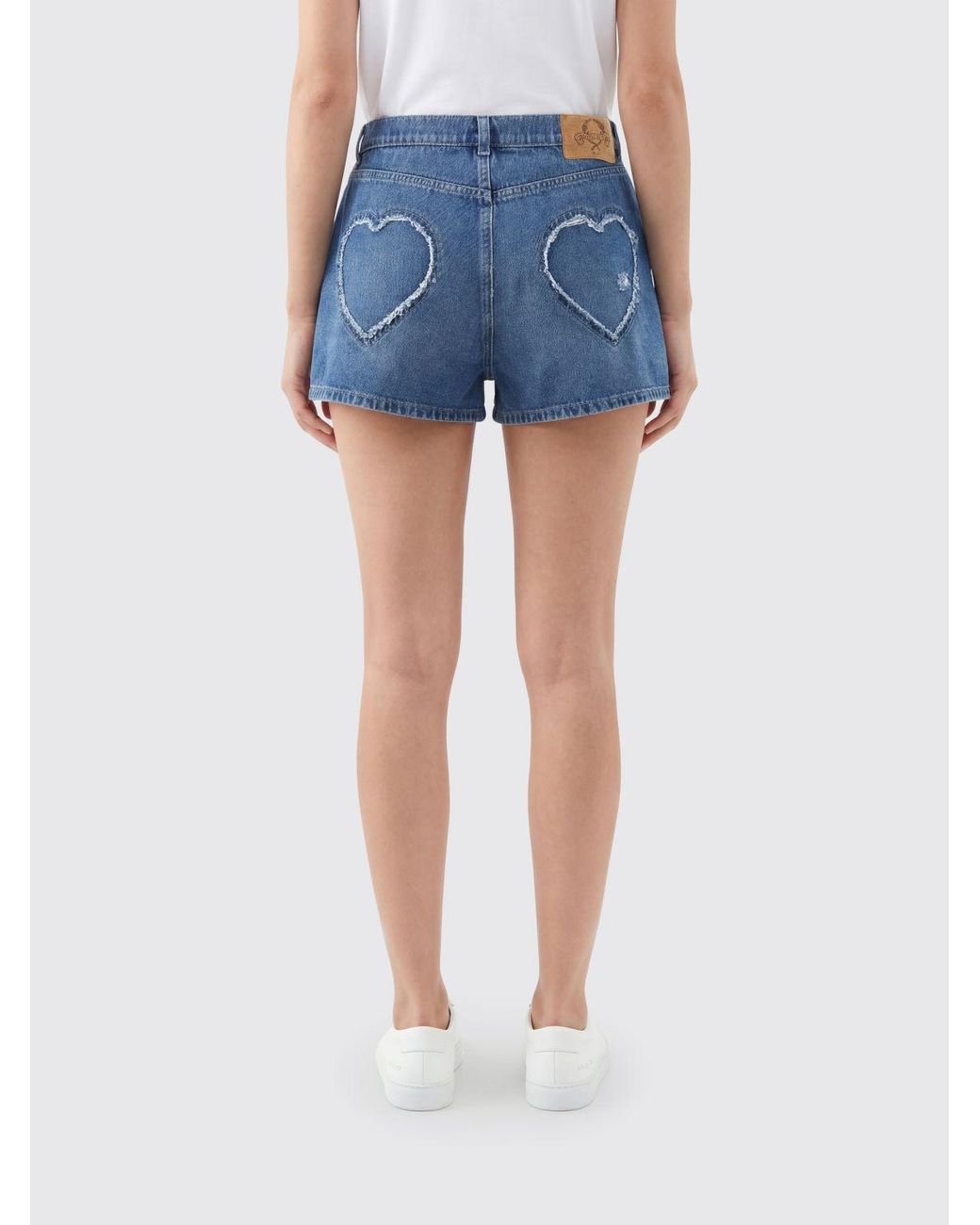Moschino Couture Blue Cotton Denim Shorts