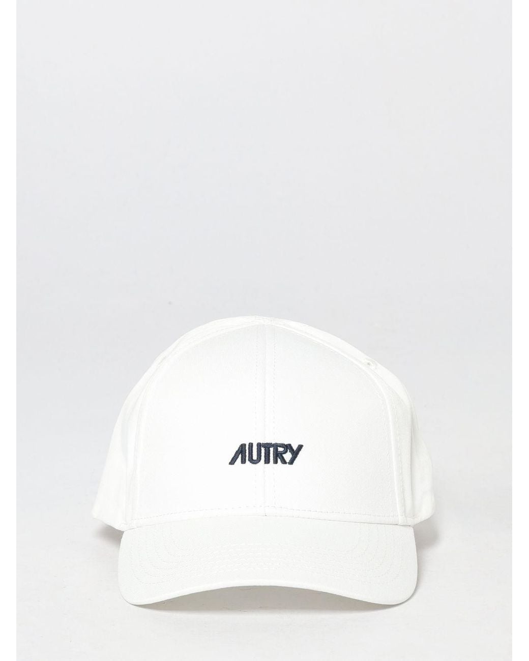 Autry White Cotton Twill Hat With Embroidered Logo for men