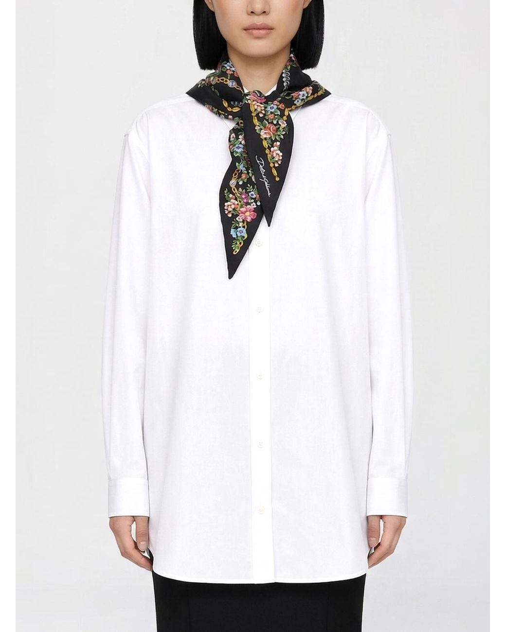 Dolce & Gabbana White Dolce &Amp Gabbana Cotton And Silk Shirt