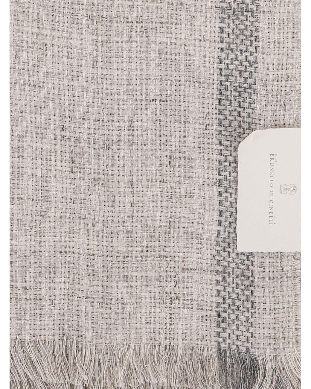 Brunello Cucinelli White Scarf for men
