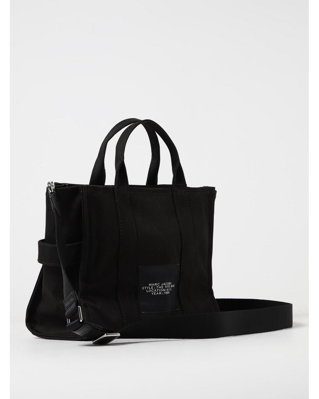 Marc Jacobs Black The Medium Tote Bag In Canvas