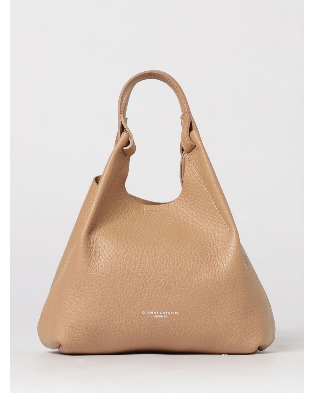 Gianni Chiarini Natural Dua Hammered Leather Bag