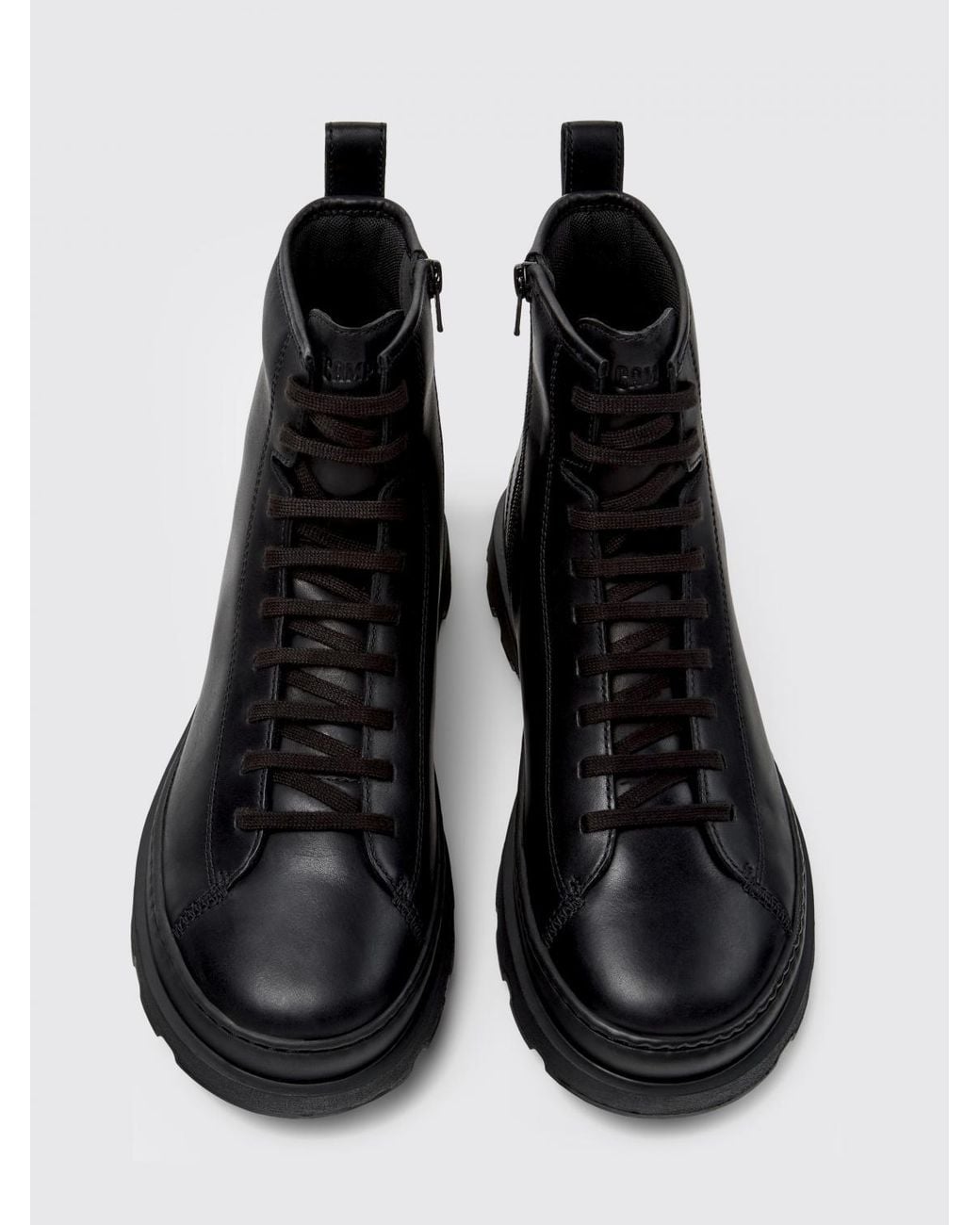 Camper Black Brutus+ Leather Ankle Boots for men