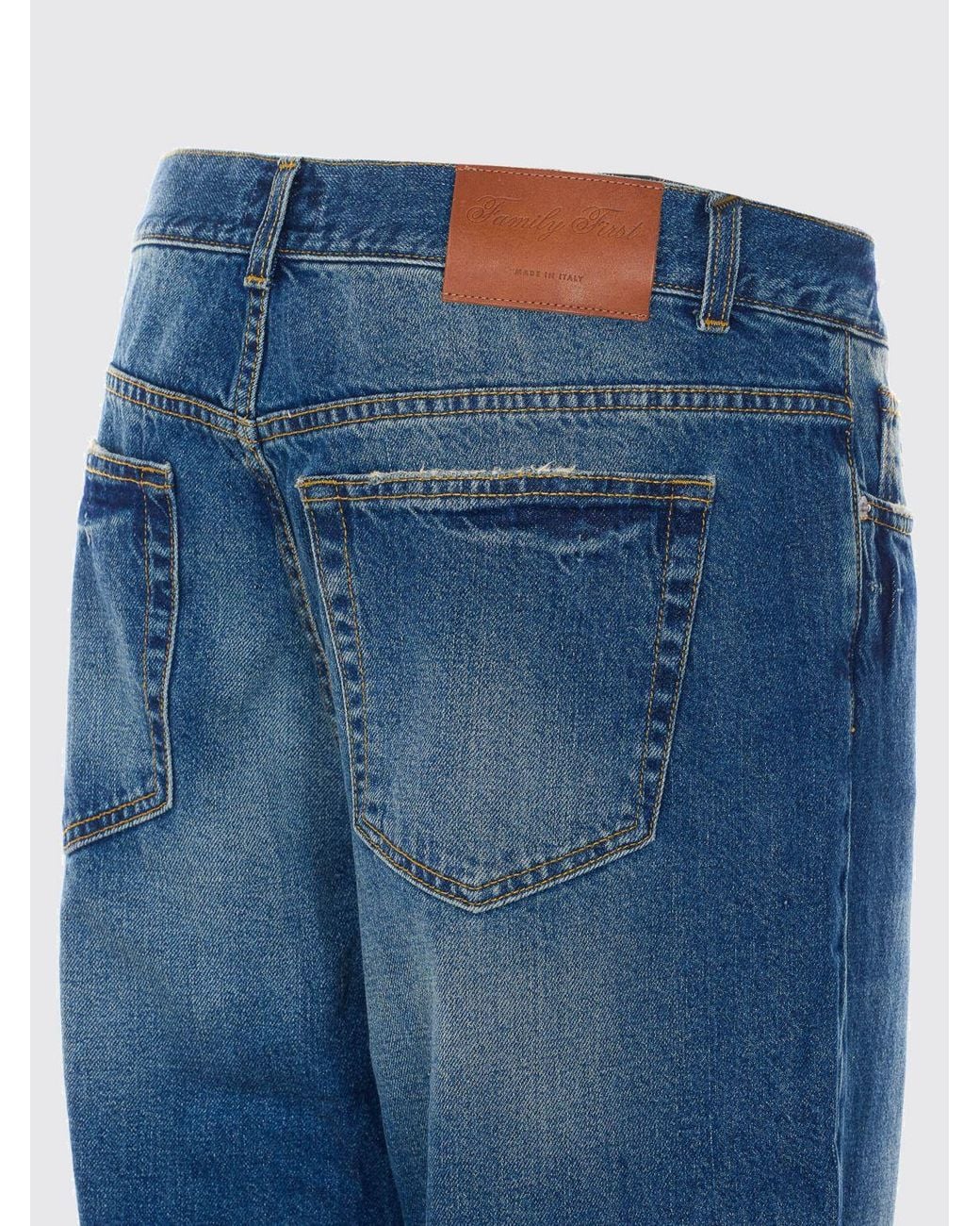 FAMILY FIRST Blue Straight Denim Jeans for men