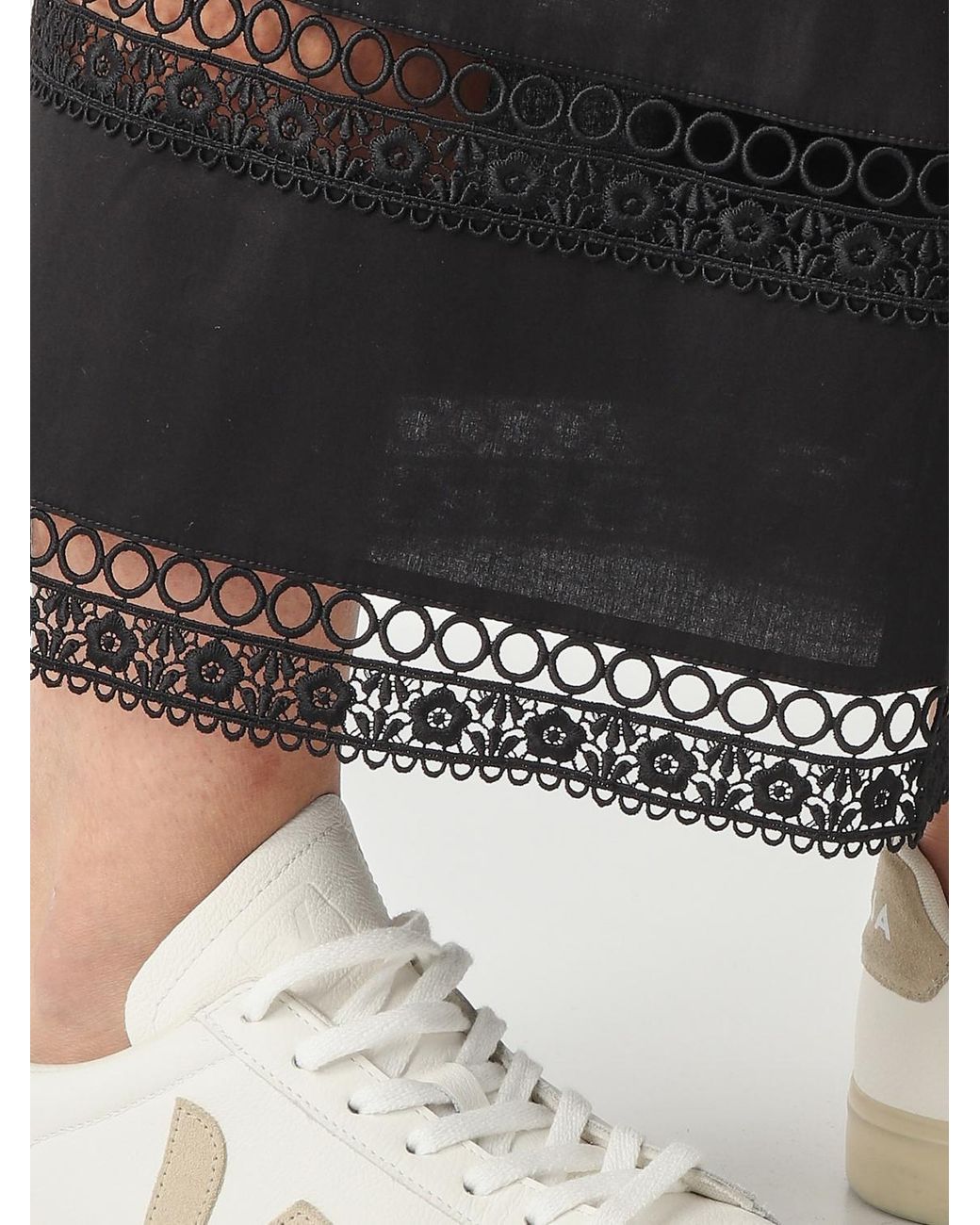Twinset Black Cotton Blend Cropped Trousers