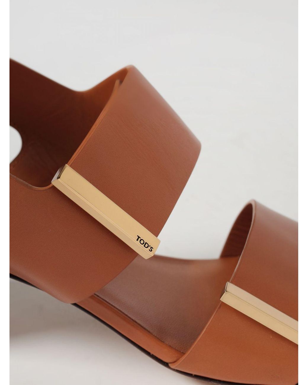 Tod's Brown Leather Sandal