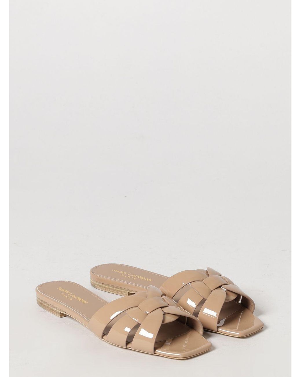 Saint Laurent Natural Nu Pieds 05 Tribute Mules