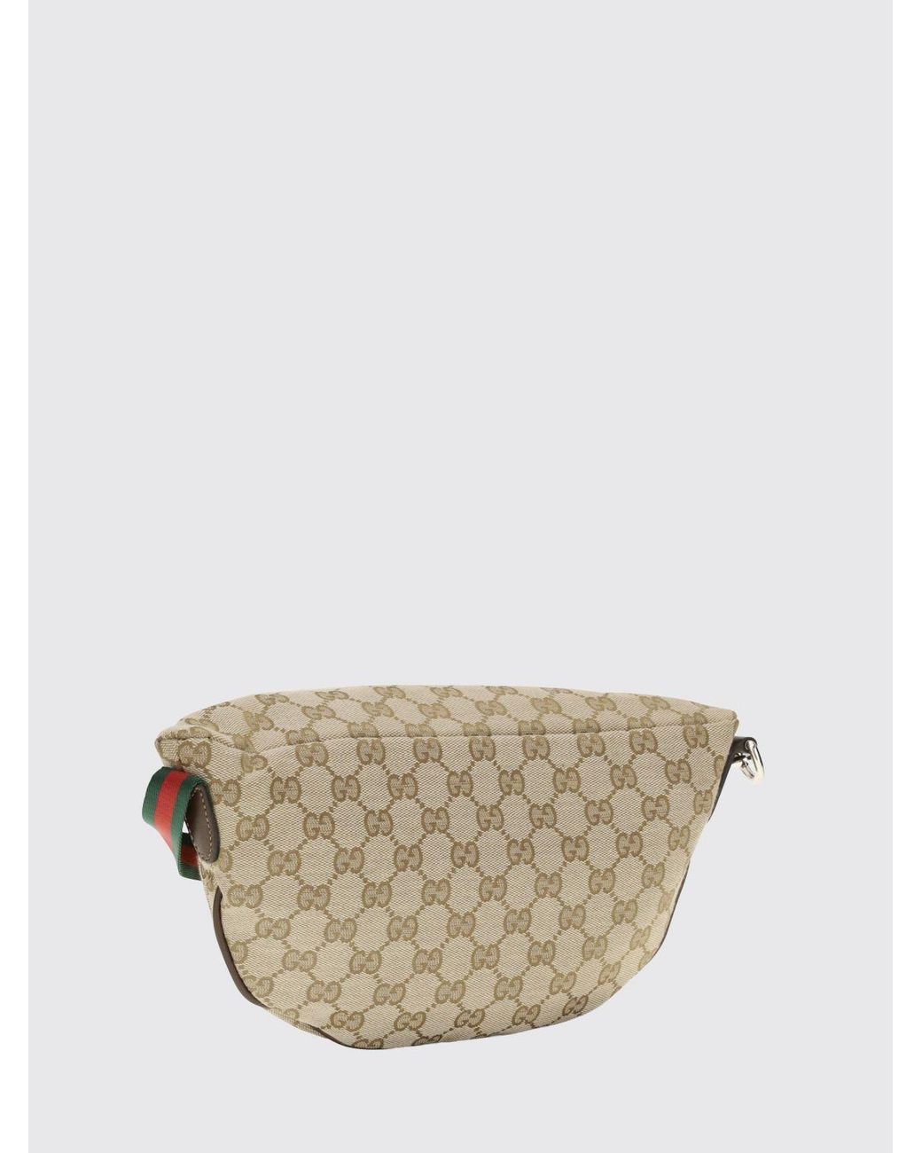Gucci Natural Gg Monogram Jacquard Fabric Bum Bag With Logo Strap for men
