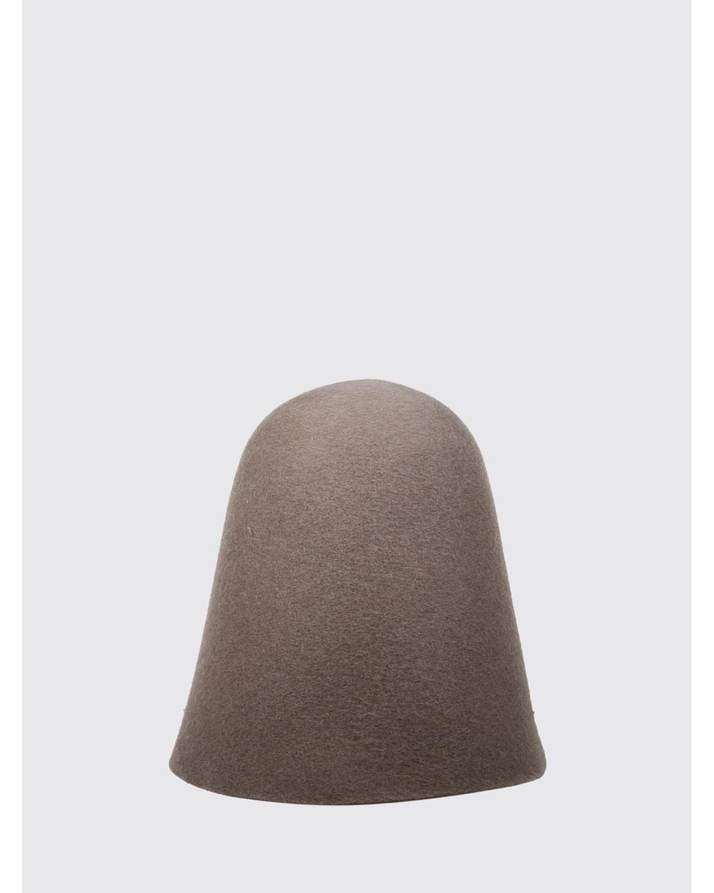 Jacquemus Brown Merino Wool Cloche Hat With Piercing Detail