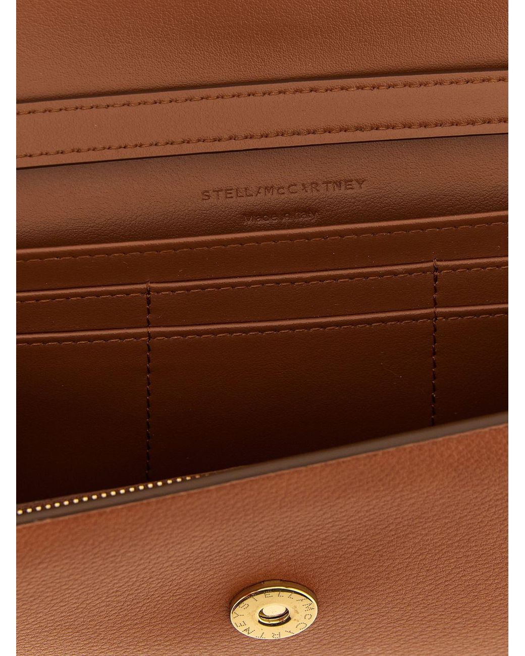Stella McCartney Brown Ryder Faux Leather Wallet Bag