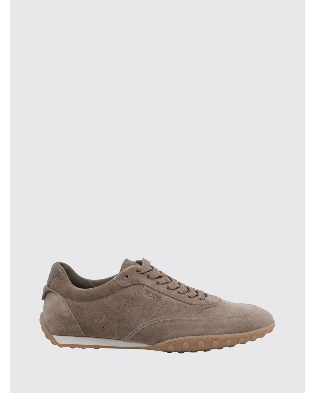 Tod's Brown Logo Suede Sneakers for men