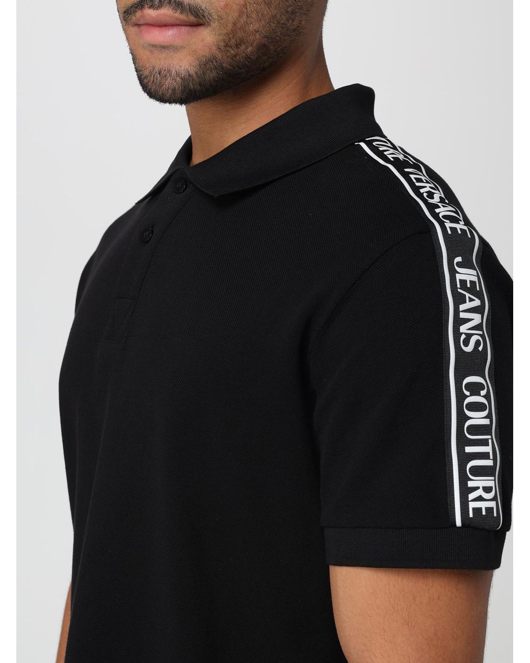 Versace Jeans Couture Black Polo Shirt for men