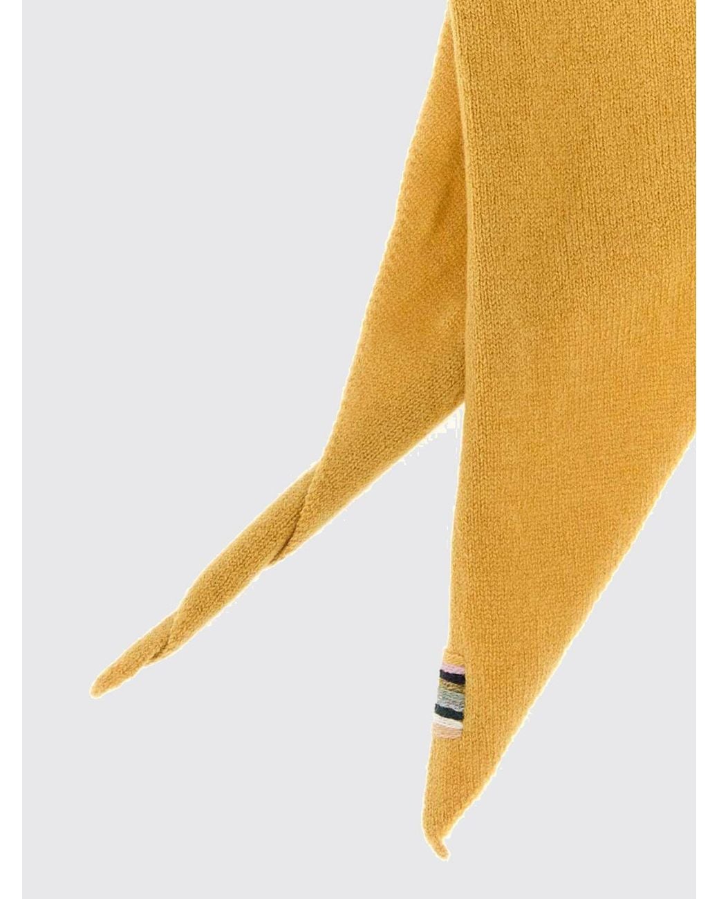 Extreme Cashmere Yellow Triangular Cashmere-Blend Bandana