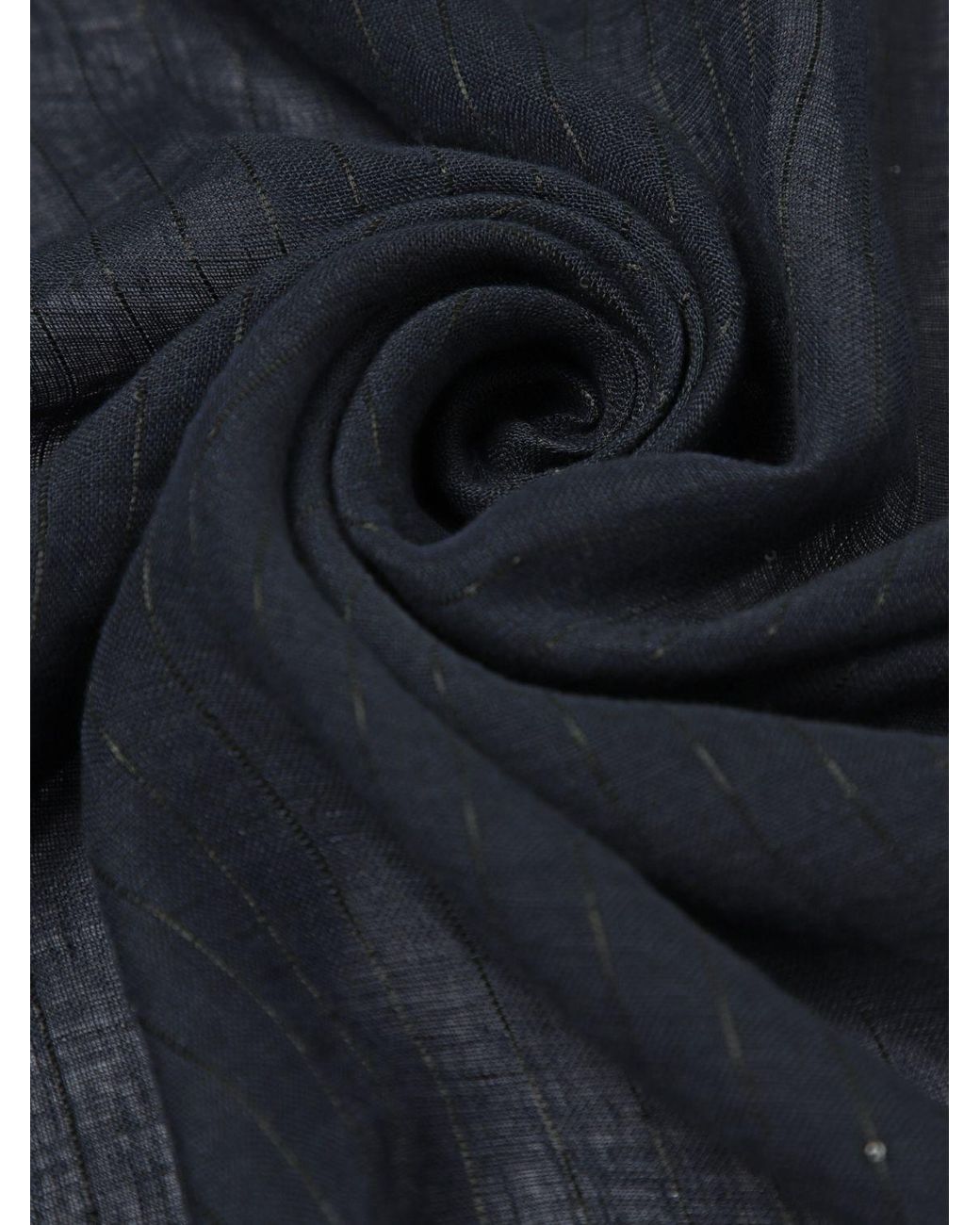 Fabiana Filippi Black Linen And Lurex Scarf