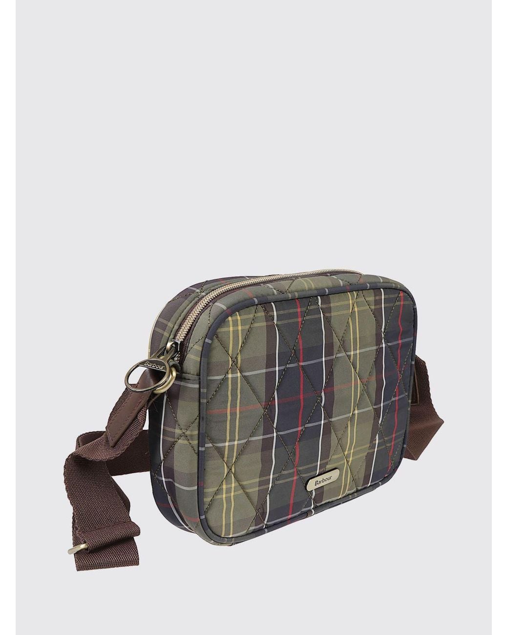 Barbour Gray Quilted Crossbody Bag