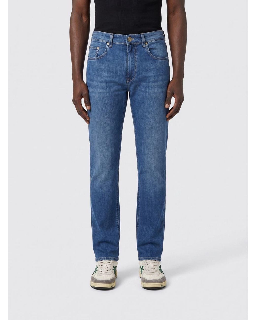 Incotex Blue Slim Fit Cotton Denim Jeans for men
