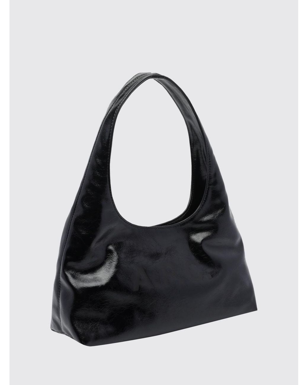 A.P.C. Black Ninon Recycled Synthetic Leather Hobo Bag With Magnetic Closure