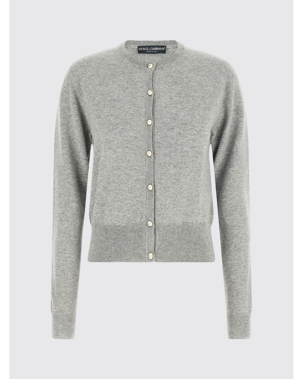 Dolce & Gabbana Gray Dolce &Amp Gabbana Crewneck Cardigan