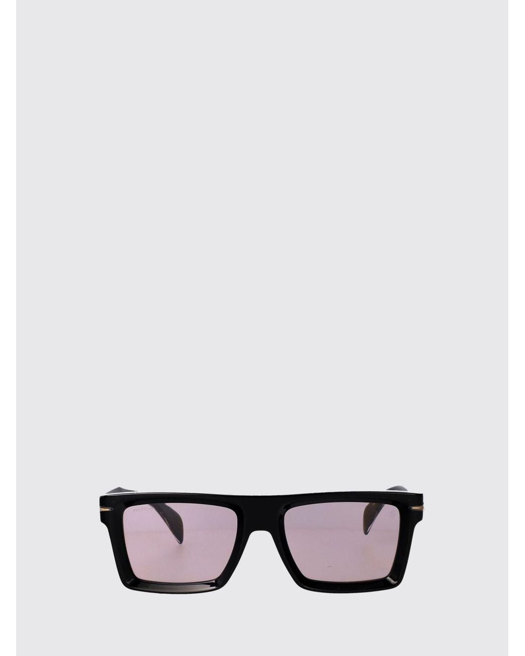 David Beckham Black Rectangular Acetate Aviator Sunglasses for men