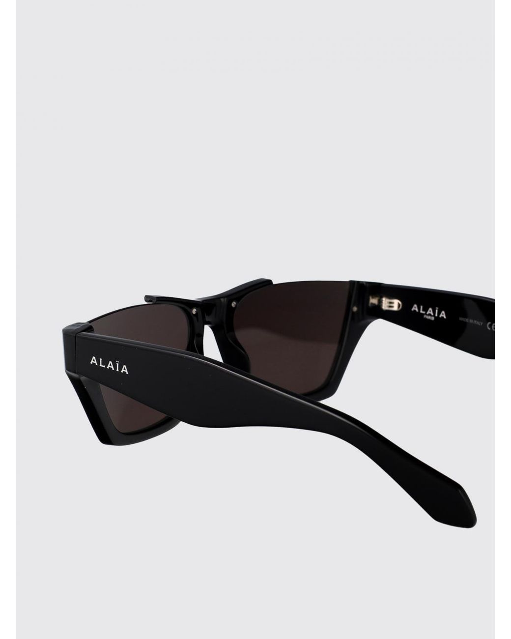 Alaïa White Rectangular Cat-Eye Sunglasses