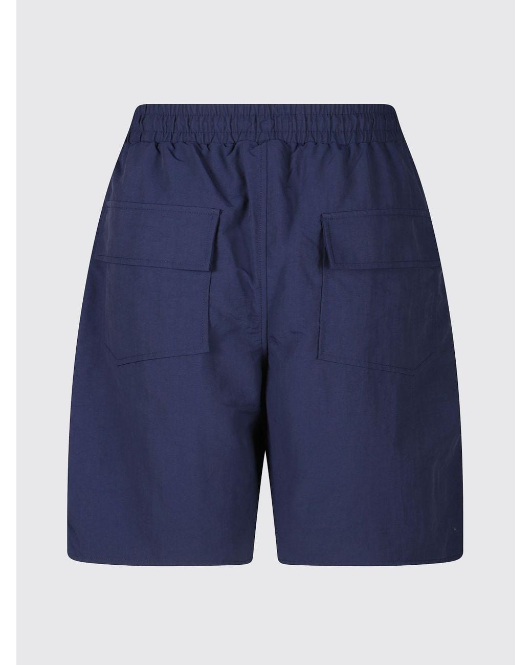 Rhude Blue Polyester Drawstring Shorts With Contrast Logo for men