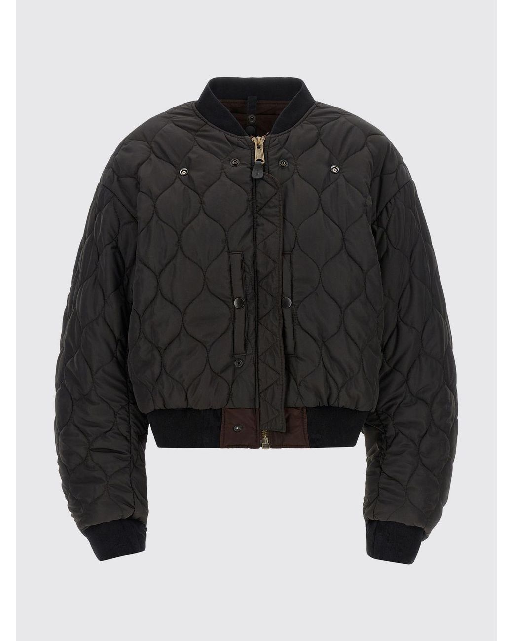Maison Margiela Blue Reversible Quilted Nylon Bomber Jacket With Iconic Four Stitches